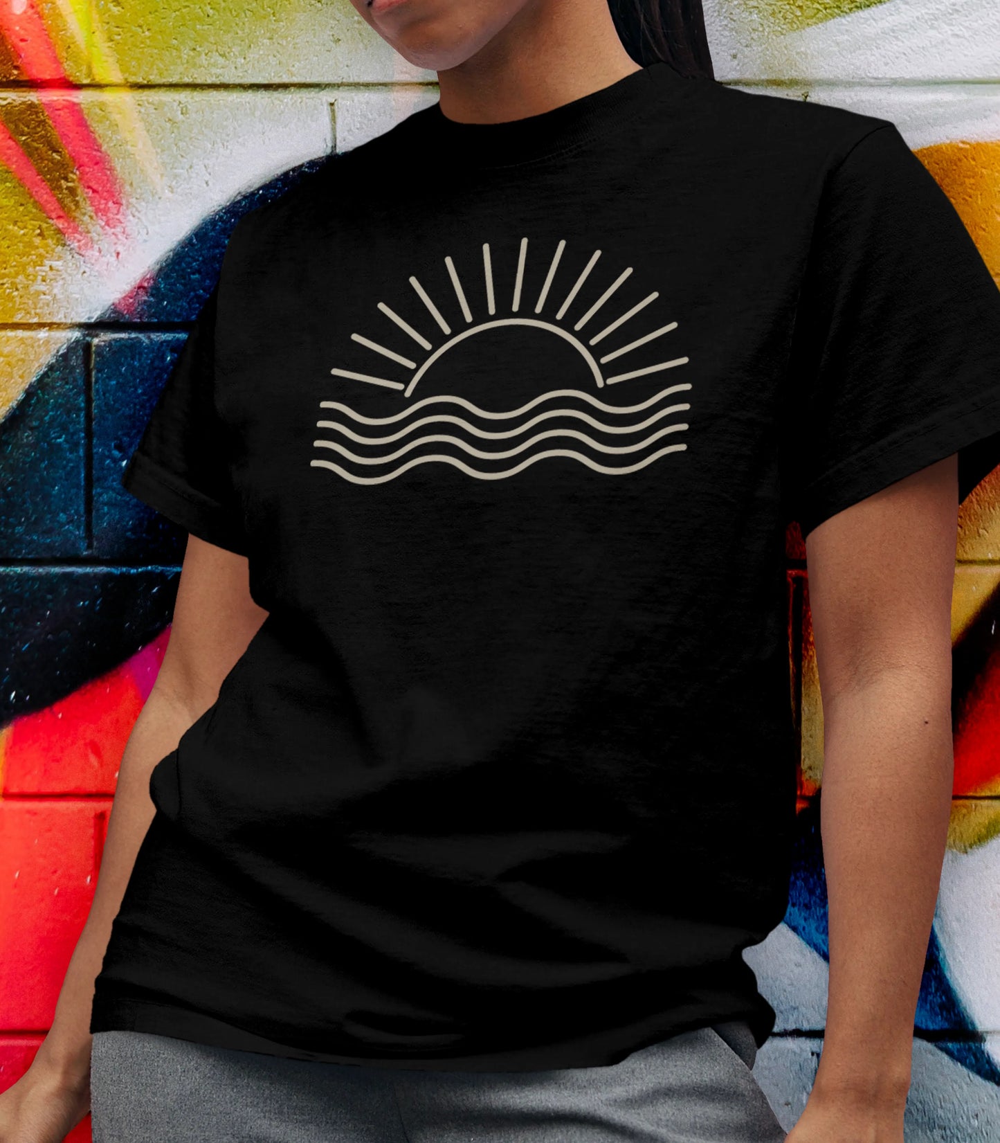 T-Shirt Coucher Linéaire | Unisexe