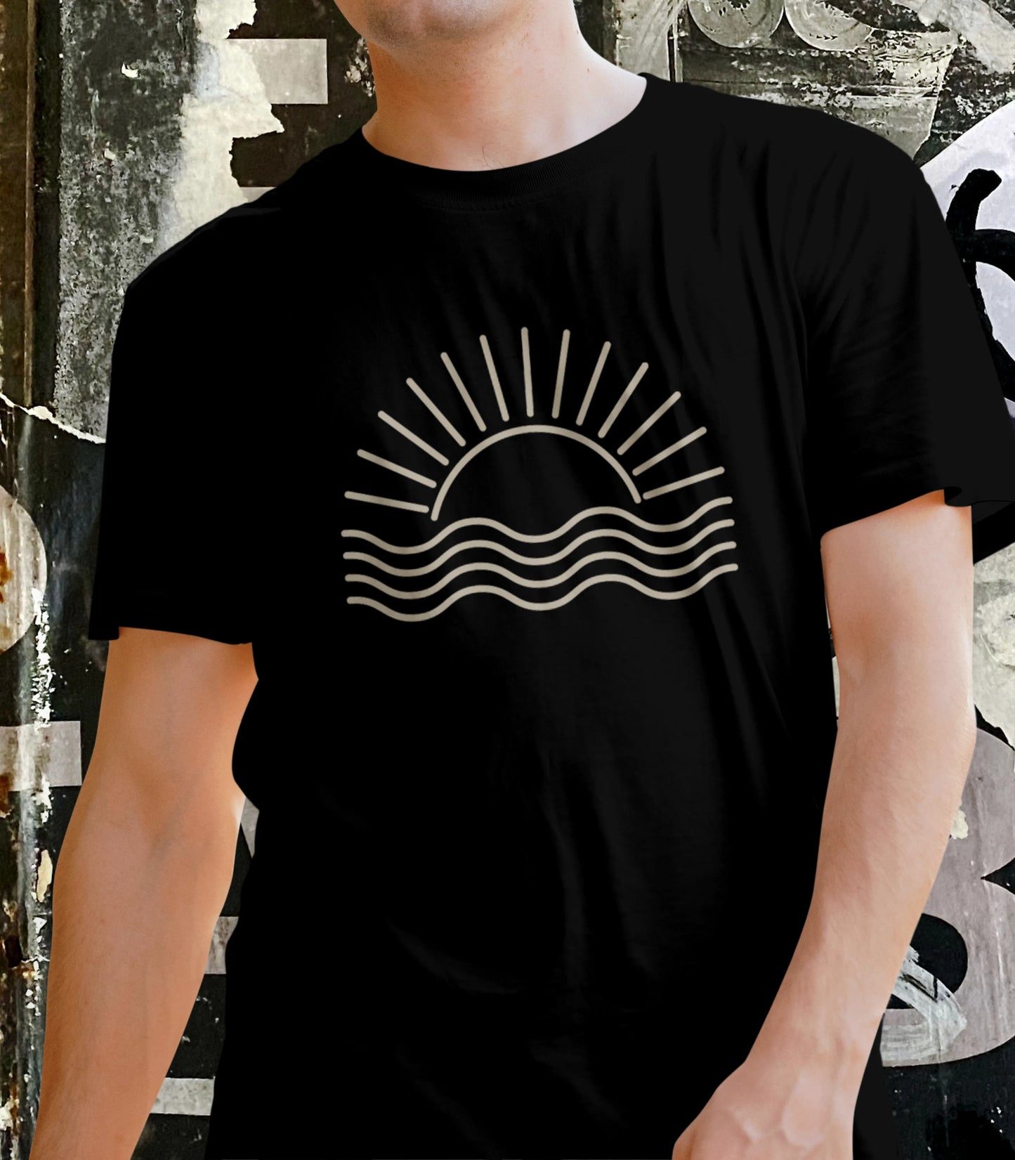 T-Shirt Coucher Linéaire | Unisexe